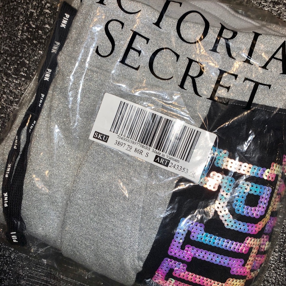 RARE HTF PINK BLING JOGGERS NEW SMALL